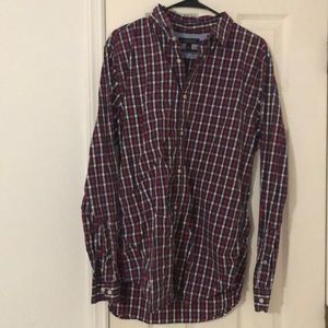Banana republic long sleeve t-shirt red pattern